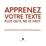 Apprenez votre texte